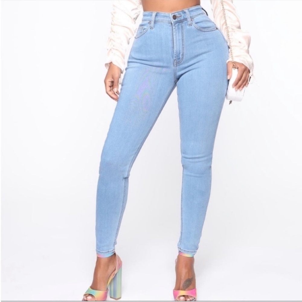 Fashion Nova Precious Fit High Waisted Jean in Light
